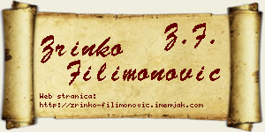 Zrinko Filimonović vizit kartica
